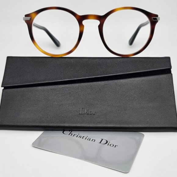 Christian Dior Dioressence 5 581 Havana Black Eyeglasses Frame w Case Italy 49mm - Picture 1 of 16